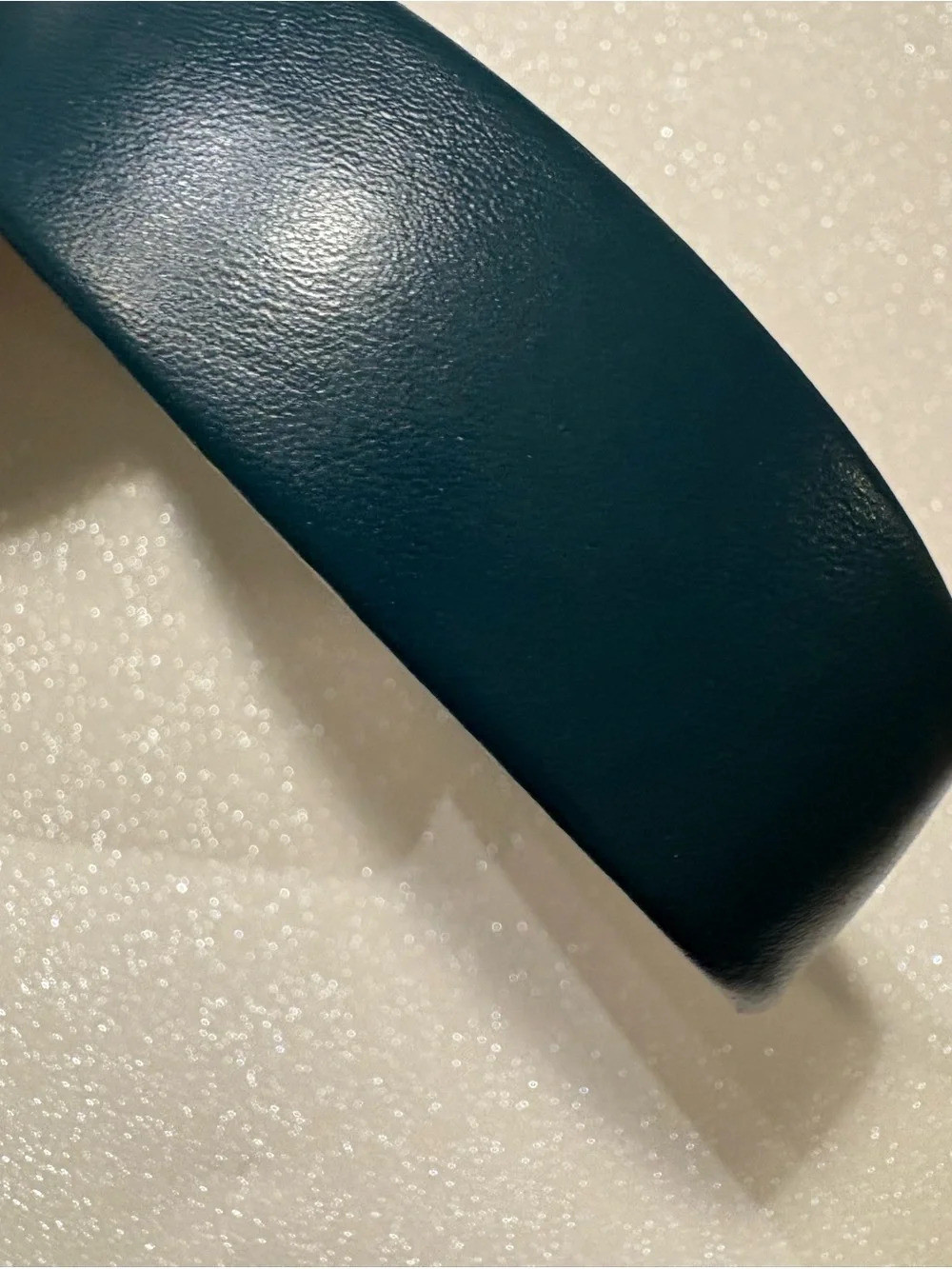 Leather Headband in Teal
